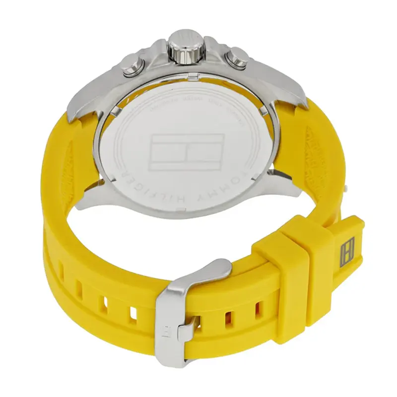 Tommy Hilfiger Multi-Function Yellow Silicone Dark Grey Dial Men's Watch- 1791144